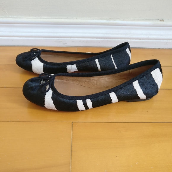 Coach Florabelle Zebra Print Ballet Flats Sz 7.5 - Picture 2 of 11